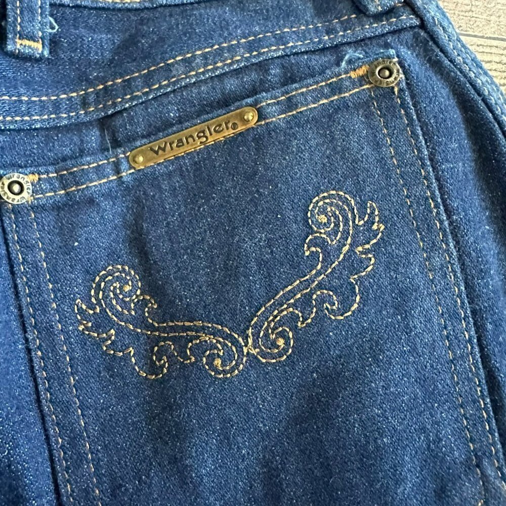 Vintage 80's Wrangler jeans juniors 13 - Picture 8 of 11